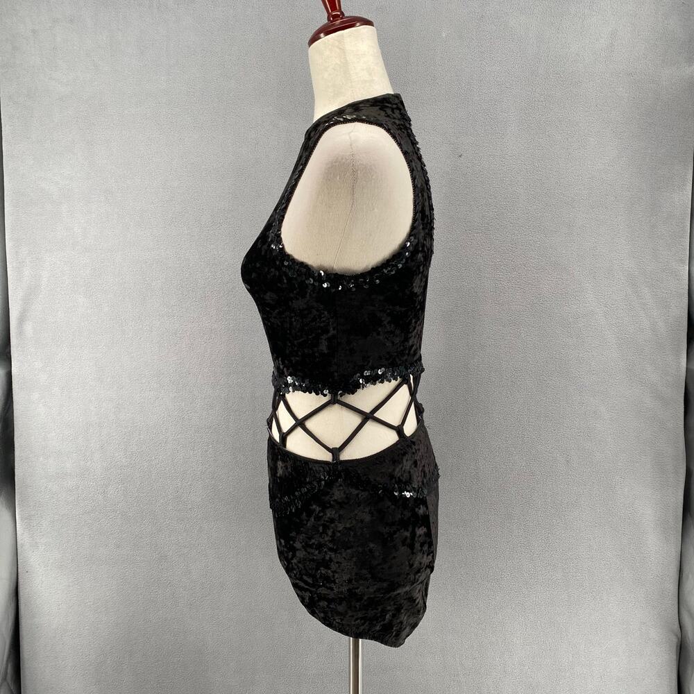 Curtain Call Costumes Velvet Romper Dance Womens Large Black - Picture 4 of 16